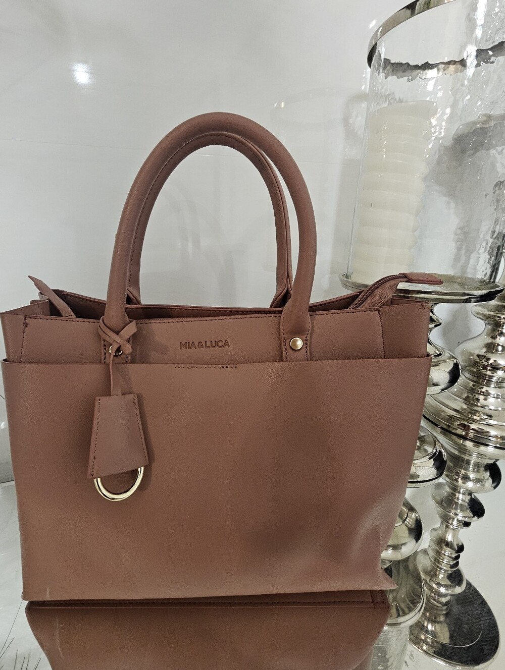 Mia +Luca  Dusty Rose Tote Bag